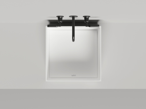 Раковина из искусственного камня S-Stone Salini ARMONIA 130522MF 50х50 накладная цвет белый - фото 4